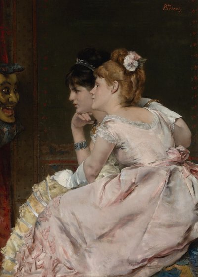 The Japanese Mask by Alfred Emile Stevens